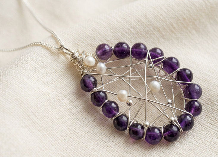 Amethyst & Pearl Necklace | Rachel Hartley Atelier